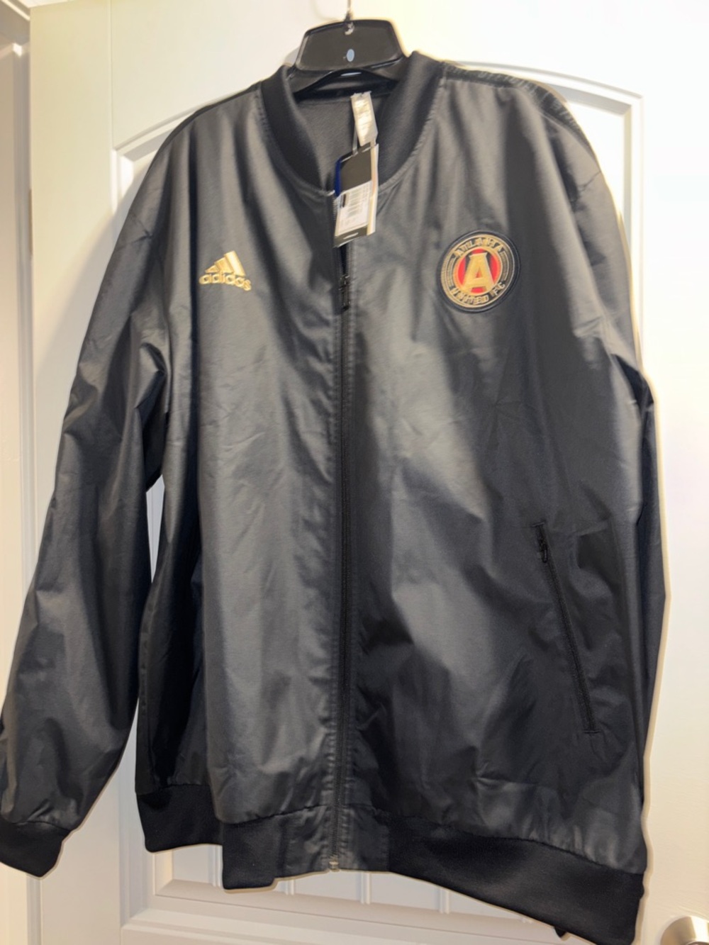 adidas Black Atlanta United Jacket with Gold Accents